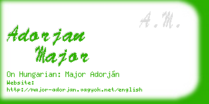 adorjan major business card